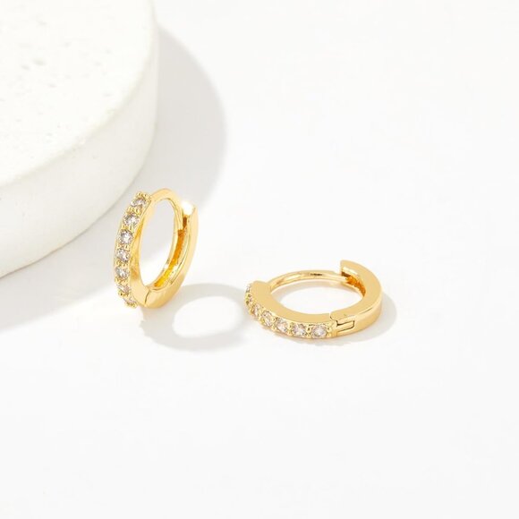 Gold Earrings for Women Trendy 14k Gold Plated Earrings Set Dainty Gold Stud - Picture 6 of 8